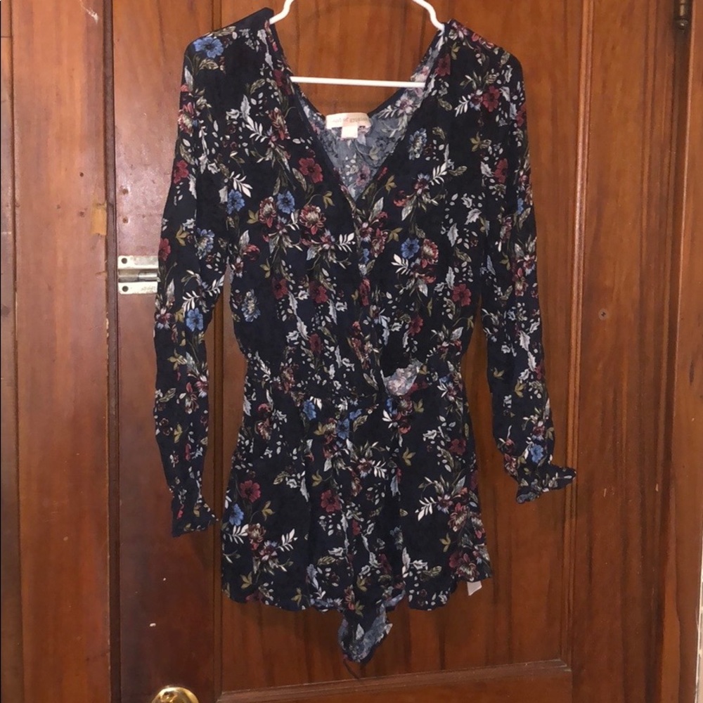 Band Of Gypsies- Navy floral Romper